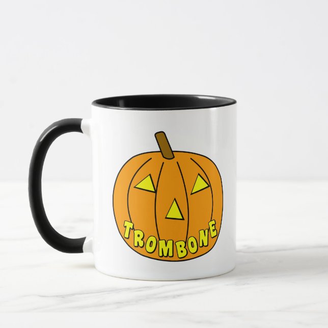 Trombone Halloween Pumpkin Mugg (Vänster)