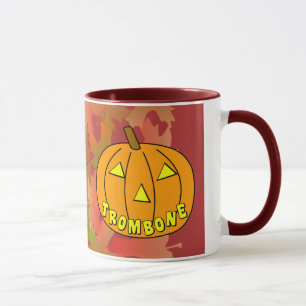 Trombone Halloween Pumpkin Mugg