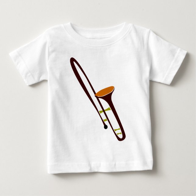 Trombone i Retro Fifties Tee Shirt (Framsida)
