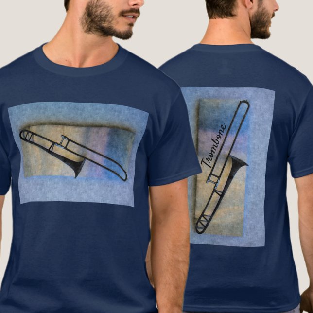 Trombone Jazzy Artistic Musical Blues T Shirt (Skapare uppladdad)
