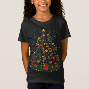 Trombone Julgran Ornaments Funny Music Band T Shirt