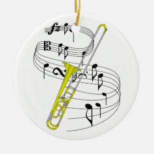 Trombone Julgransprydnad Keramik