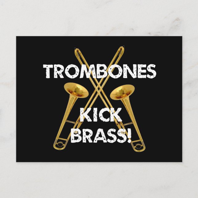 Trombone Kick Brass! Vykort (Framsida)