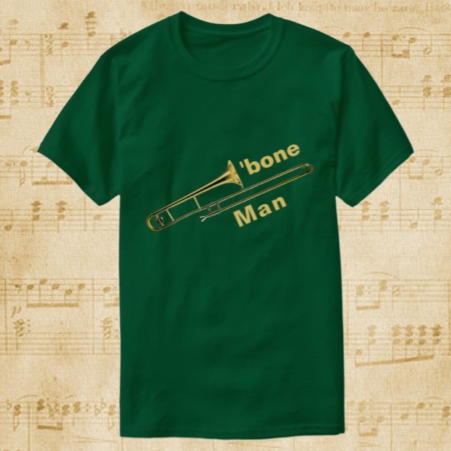 Trombone Man Humor T-Shirt (Skapare uppladdad)