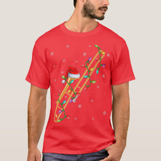 Trombone Music Älskare Julafton Ljus Santa Trombon T Shirt