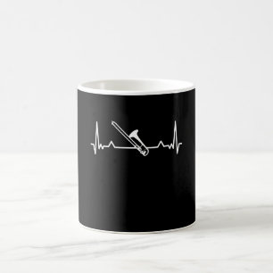Trombone Music Heartslag Funny Gift Kaffemugg