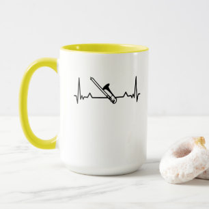 Trombone Music Heartslag Funny Gifts Mugg
