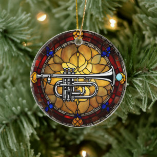Trombone Music Julgransprydnad Keramik