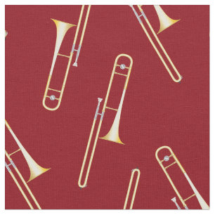 Trombone Music Musician Robe Decor Red Tyg