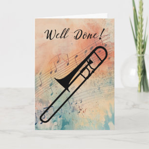 Trombone Music Performance-Grattisar Kort