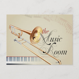 Trombone Music Room Vykort