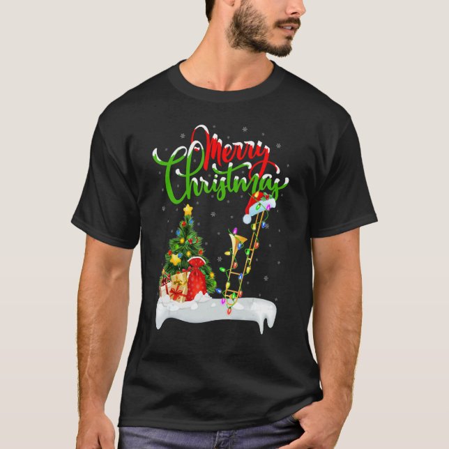 Trombone Music   Xmas Decorations Trombone Christm T Shirt (Framsida)