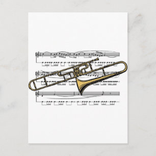 Trombone Musical 14 B Vykort
