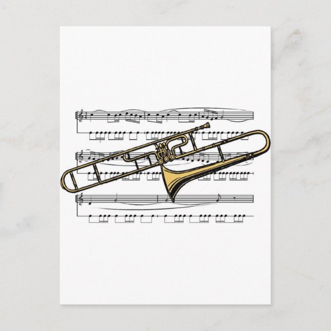 Trombone Musical 14 B Vykort (Framsida)