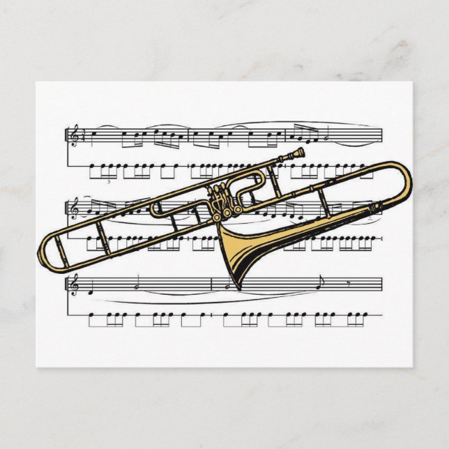 Trombone Musical 14 B Vykort (Framsida)