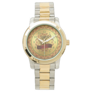 Trombone ~ Musical Rulla ~ Guld "God jul" Armbandsur