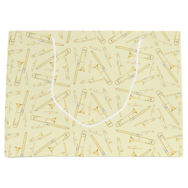 Trombone Musician Band Teacher Large Gift Bag (Framsidan)