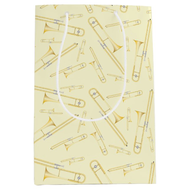 Trombone Musician Band Teacher Medium Gift Bag (Framsidan)
