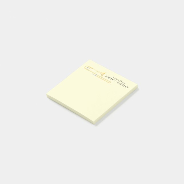 Trombone Musician Band Teacher Post-it Notes (Vinklad)