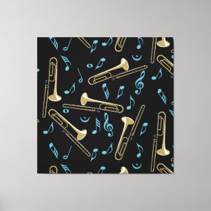 Trombone Musik noter Canvastryck