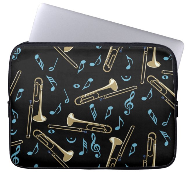Trombone Musik noter Laptop Fodral (Framsidan)
