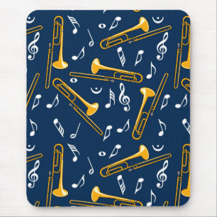 Trombone Musik noter Mönster Musmatta