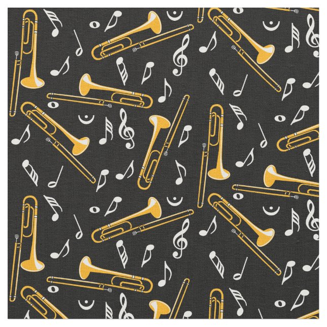 Trombone Musik noter Tyg (Närbild)
