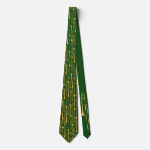 Trombone Neck Tie (Grönt) Slips