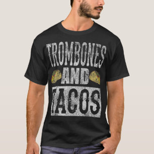 Trombone och Tacos Funny Taco Band Distress  T Shirt