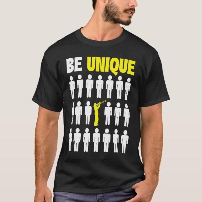 Trombone Player Be Unique  Trombonist T Shirt (Framsida)