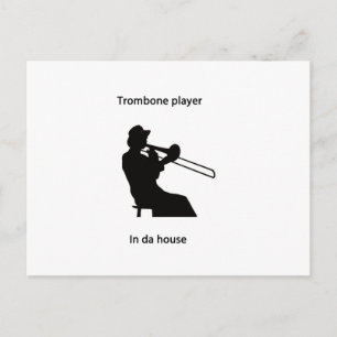 Trombone player in da house vykort