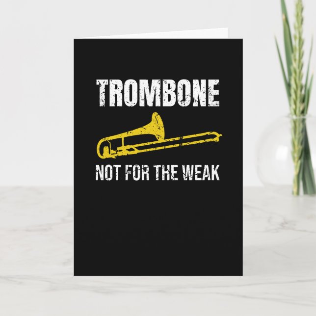 Trombone Player-presentationer| Trombonist på trom Kort (Framsida)