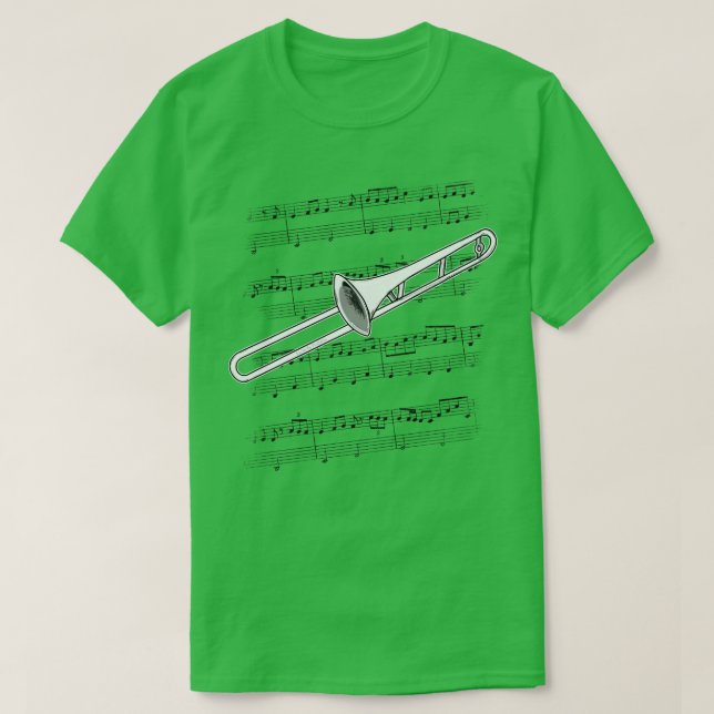 Trombone Player Trombonist Brass Musician T Shirt (Design framsida)