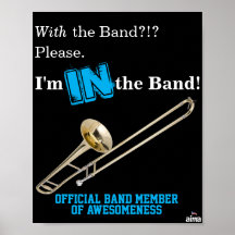 Trombone Poster "Jag är i bandet"