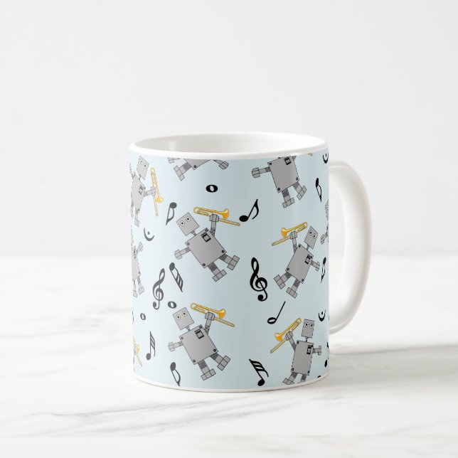 Trombone Robot Kaffemugg (Framsida höger)