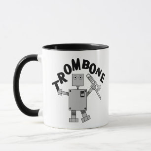Trombone Robot Text Mugg