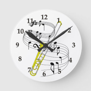 Trombone Rund Klocka