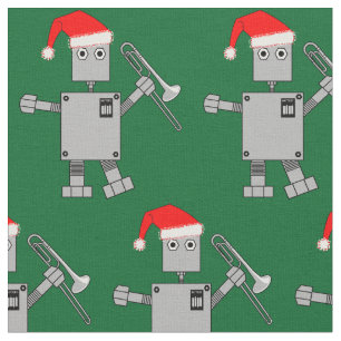 Trombone Santa Hat Robot Tyg