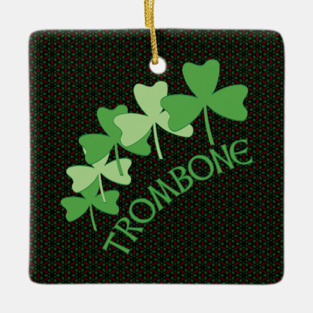 Trombone Shamrocks Arc Julgransprydnad Keramik (Framsida)