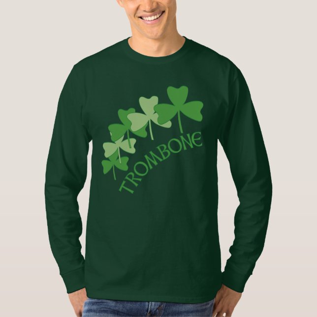 Trombone Shamrocks Arc T Shirt (Framsida)