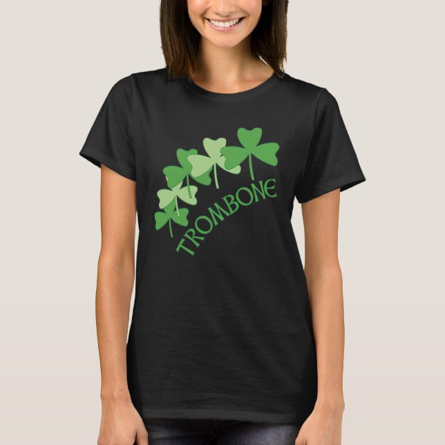Trombone Shamrocks Arc T Shirt (Framsida)