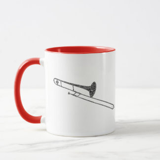 Trombone Shaped Ord Art Black Text Mugg