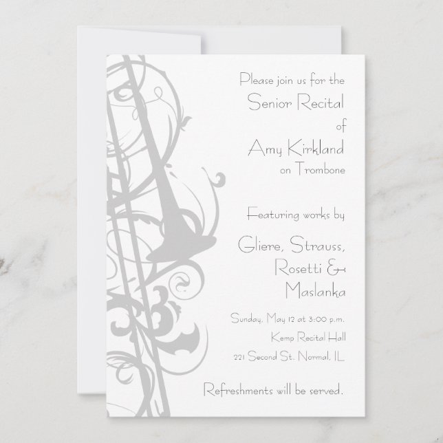 Trombone-skäl Inbjudningar (Framsida)