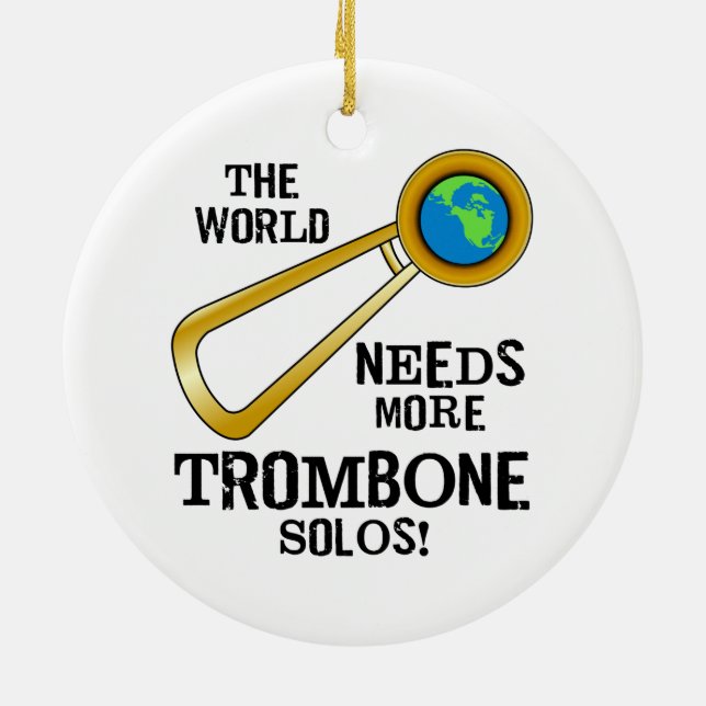 Trombone Solos Julgransprydnad Keramik (Baksidan)