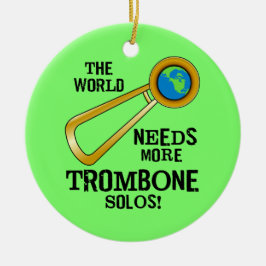 Trombone Solos Julgransprydnad Keramik