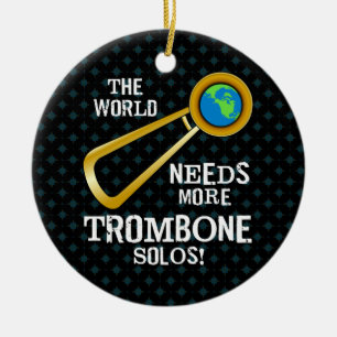 Trombone Solos Julgransprydnad Keramik