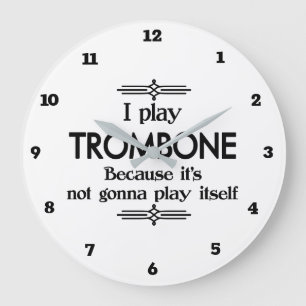 Trombone - Spela själv - Ljuny Deco Music Stor Klocka