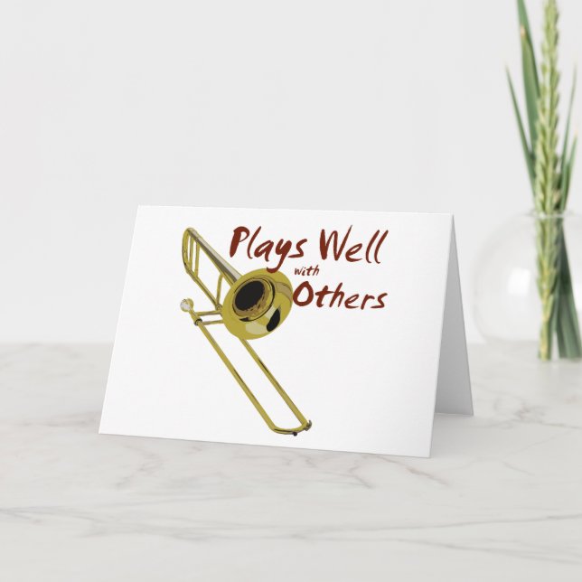 Trombone spelar bra kort (Framsida)