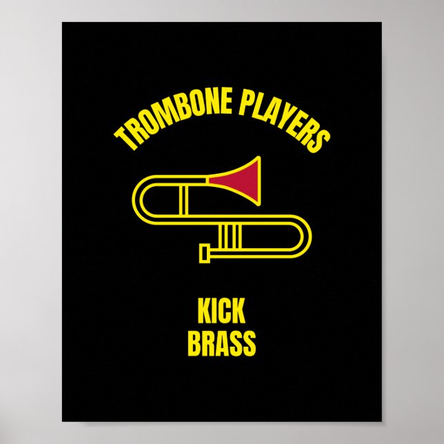 Trombone-spelare sparkar i brus poster (Framsidan)