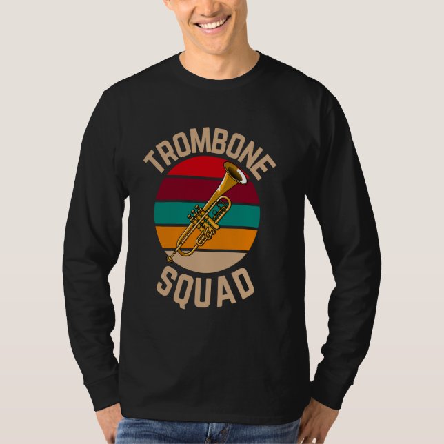 Trombone Squad, funny trombone T Shirt (Framsida)
